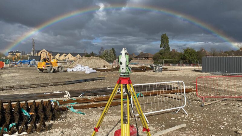 Site Engineering being conducted on a site during construction