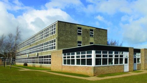 Exterior of English secondary school building, Scarborough.